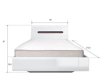 Кровать LOZ90x200 цвета белый