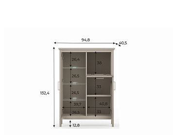 Комод KOM1W1D1B цвета глиняный cерый