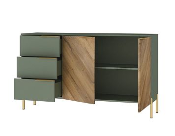 Тумба KOM2D3S цвета дымчатый зеленый
