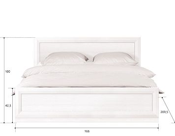Кровать LOZ160x200 цвета лиственница сибирская / орех лион 