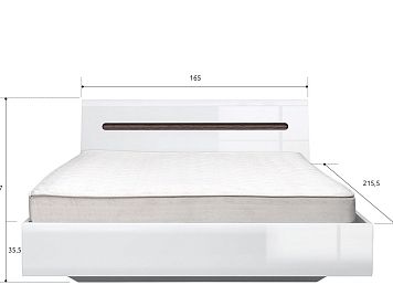 Кровать LOZ160x200 цвета белый