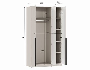 Шкаф SZF2D1L цвета персидский жемчуг