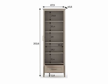 Шкаф REG1D1S цвета глиняный cерый