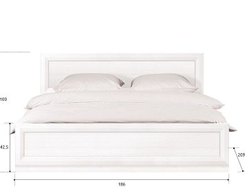 Кровать LOZ180x200 цвета лиственница сибирская / орех лион 