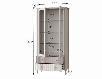 Шкаф REG2W2S  цвета персидский жемчуг