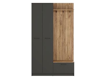 Шкаф SZF2D1K/360 цвета антрацит / дуб крафт табачный