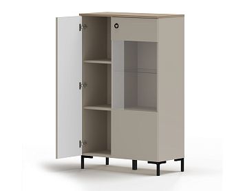 Шкаф REG1D1W/140 цвета дуб сильверджек ореховый/глиняный cерый