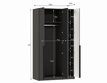 Шкаф SZF2D1L цвета графит