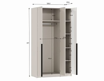 Шкаф SZF2D1L цвета персидский жемчуг