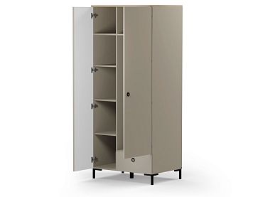 Шкаф SZF2D1S цвета дуб сильверджек ореховый/глиняный cерый