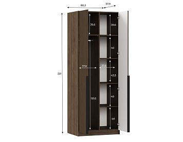 Шкаф SZF2D  цвета орех селект темный
