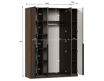 Шкаф SZF2D2L  цвета орех селект темный
