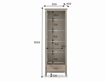 Шкаф REG1W1SZK цвета глиняный cерый
