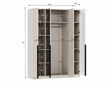 Шкаф SZF2D2L цвета персидский жемчуг