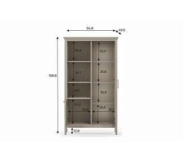 Шкаф REG1W1D цвета глиняный cерый