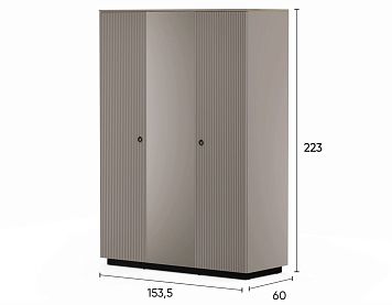 Шкаф SZF2D1L цвета дуб сильверджек ореховый/глиняный cерый