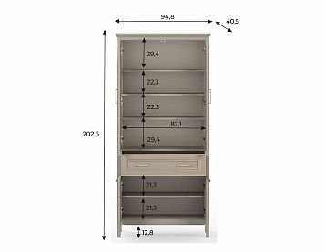 Шкаф REG4D1S цвета глиняный cерый