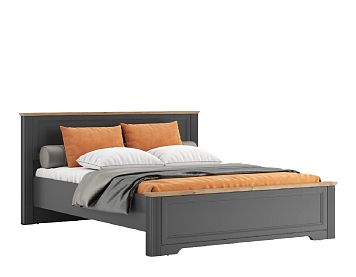 Кровать LOZ160х200 цвета дуб артизан/графит