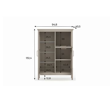 Комод KOM1W1D1B цвета глиняный cерый